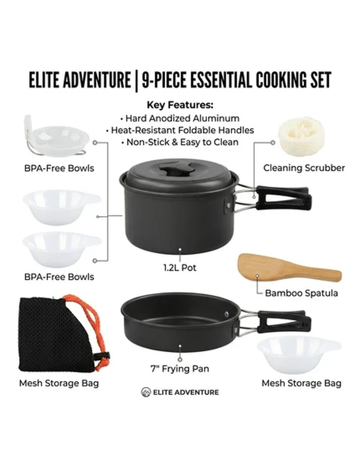 Factory Direct Anodized Aluminum Alloy Outdoor Camping Cookware Set