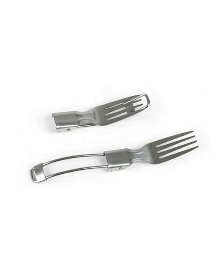 Folding 430 Stainless Steel Knife Fork Spoon 3-Piece Camping