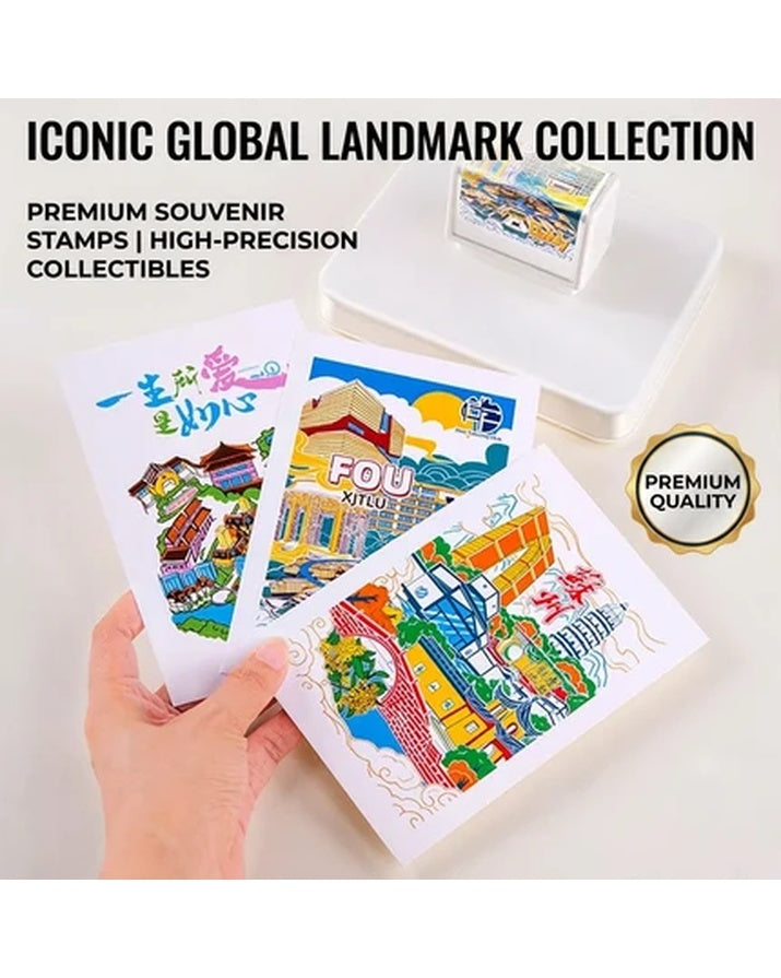 Multi-Layer Scenic Photosensitive Square Stamp, Customizable