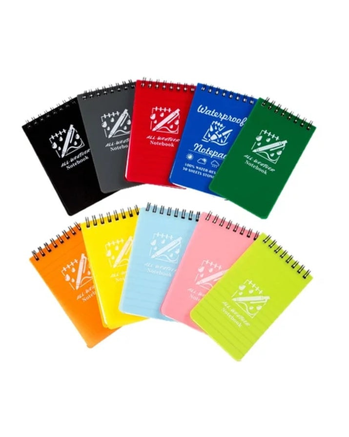 Fast Shipping Multi-color Waterproof Spiral Binding Notebook Pocket