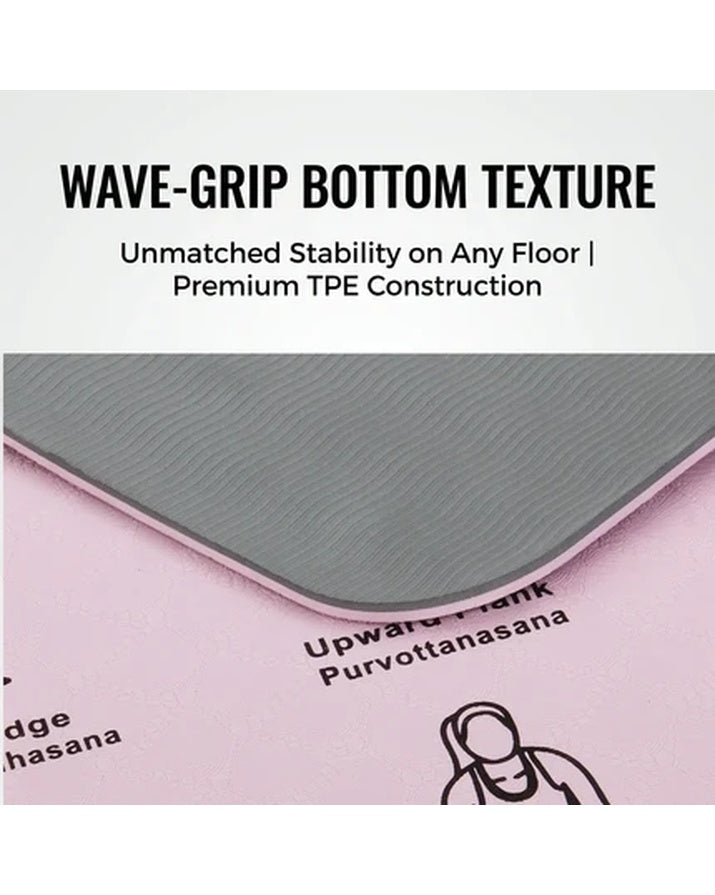 Ecofriendly Nonslip TPE 6mm Yoga Mat for Gym Exercise with Custom
