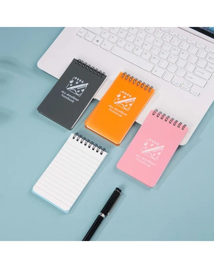 Fast Shipping Multi-color Waterproof Spiral Binding Notebook Pocket