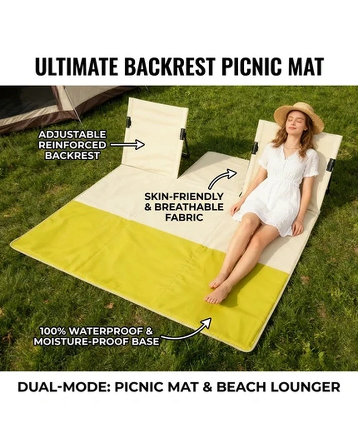 Modern Foldable Lawn Chair with Non-Slip Moisture-Proof Oxford Fabric