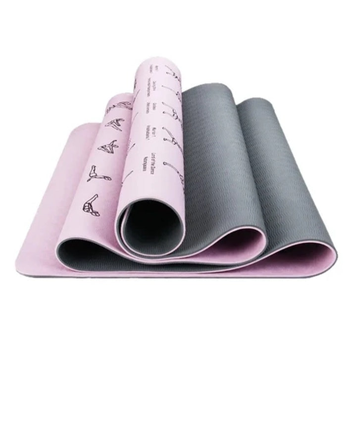 Tapis de yoga écologique antidérapant en TPE, tapis de fitness et de sport, design personnalisé SG16