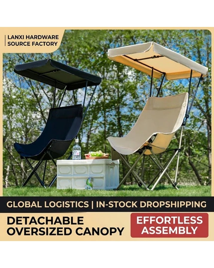MOBEKE SG1B Modern Outdoor Foldable Moon Chair High Back Adjustable