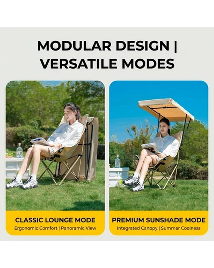 MOBEKE SG1B Modern Outdoor Foldable Moon Chair High Back Adjustable